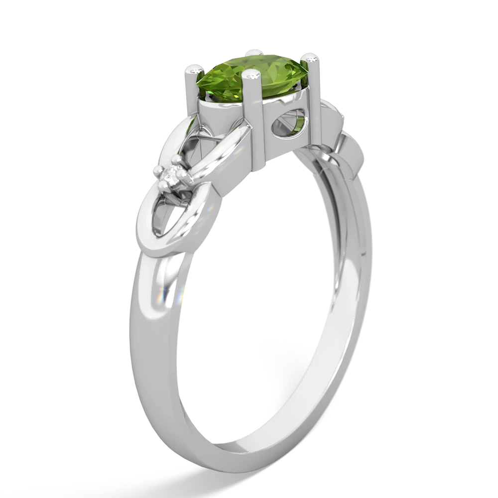 Peridot Links 14K White Gold ring R4032