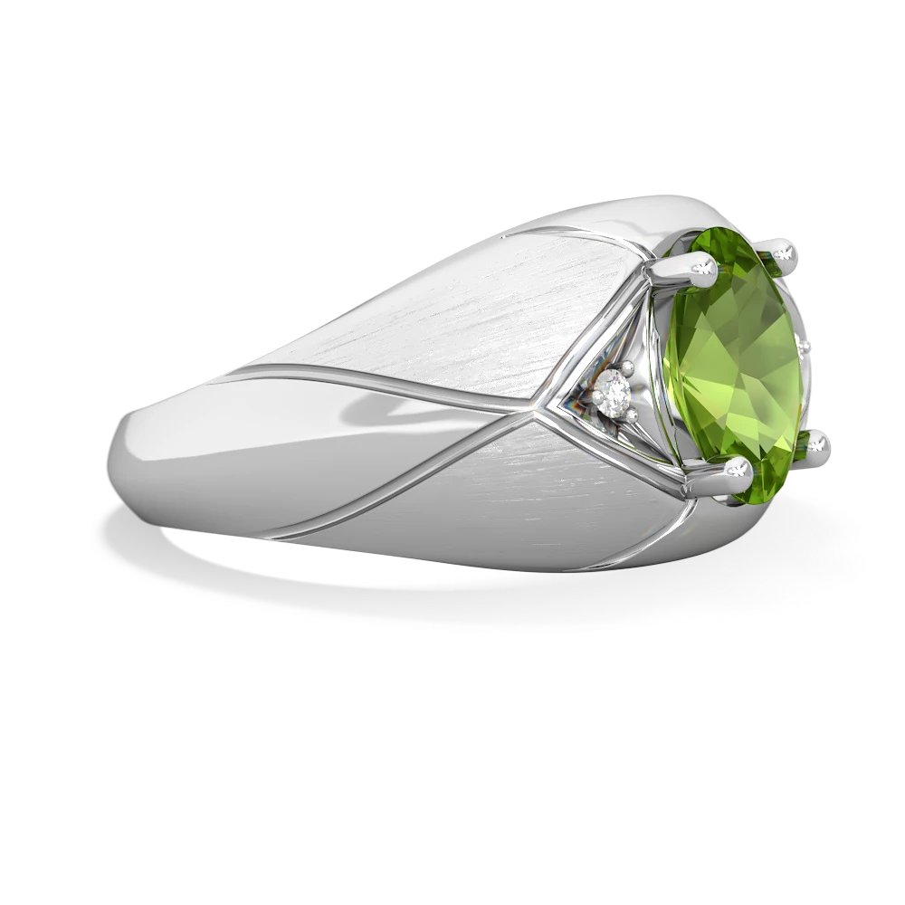 Peridot Men's Crossroads 14K White Gold ring R0361