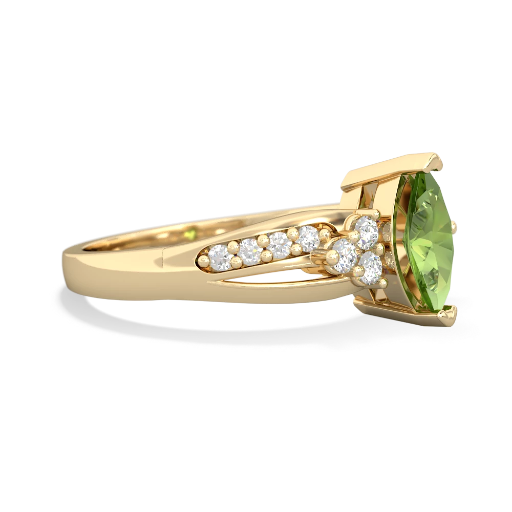 Peridot Royal Marquise 14K Yellow Gold ring R2343