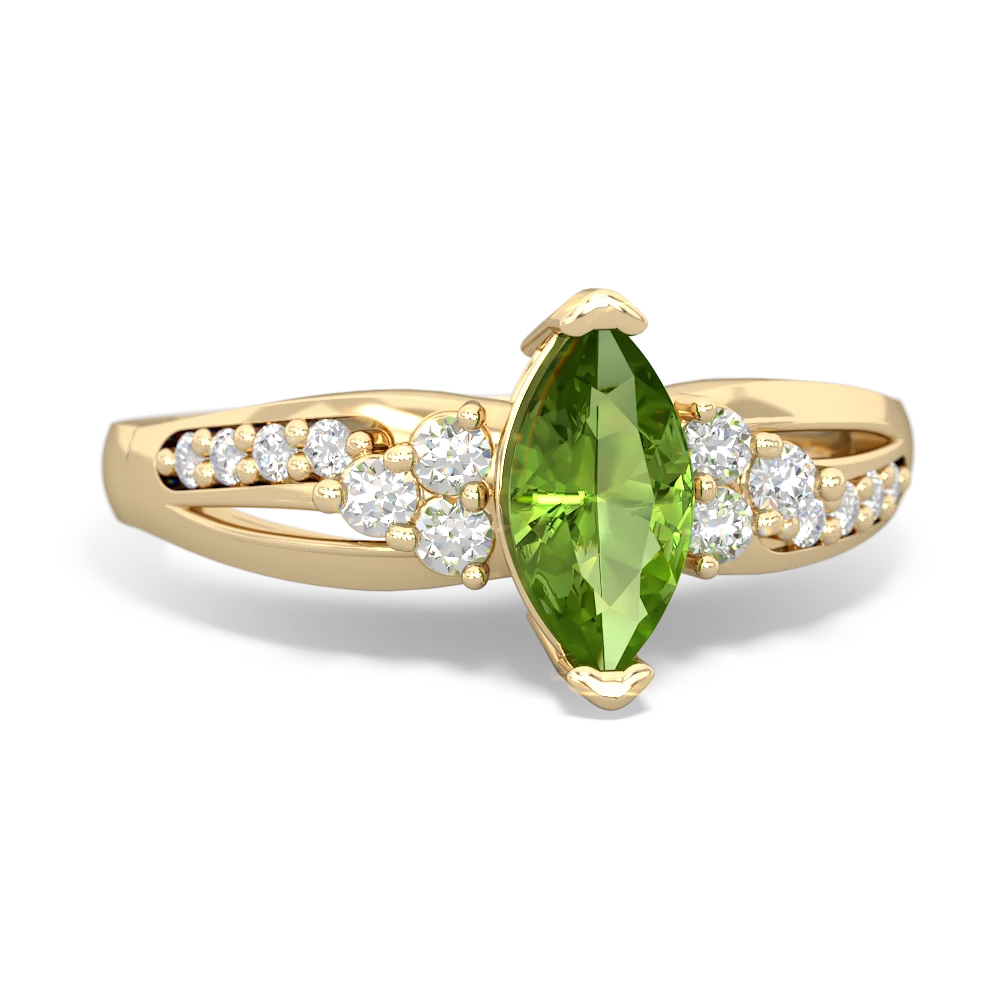 Peridot Royal Marquise 14K Yellow Gold ring R2343