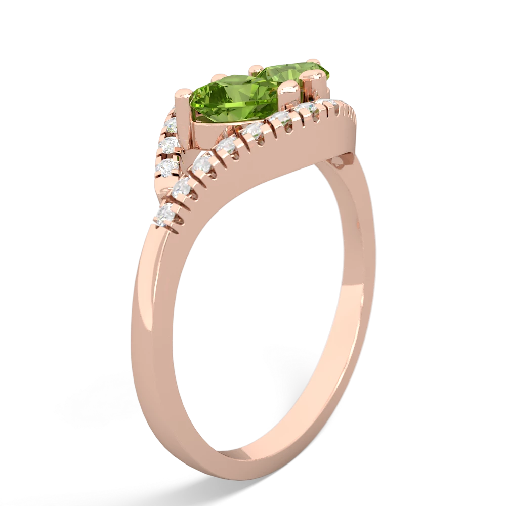 Peridot Mother And Child 14K Rose Gold ring R3010