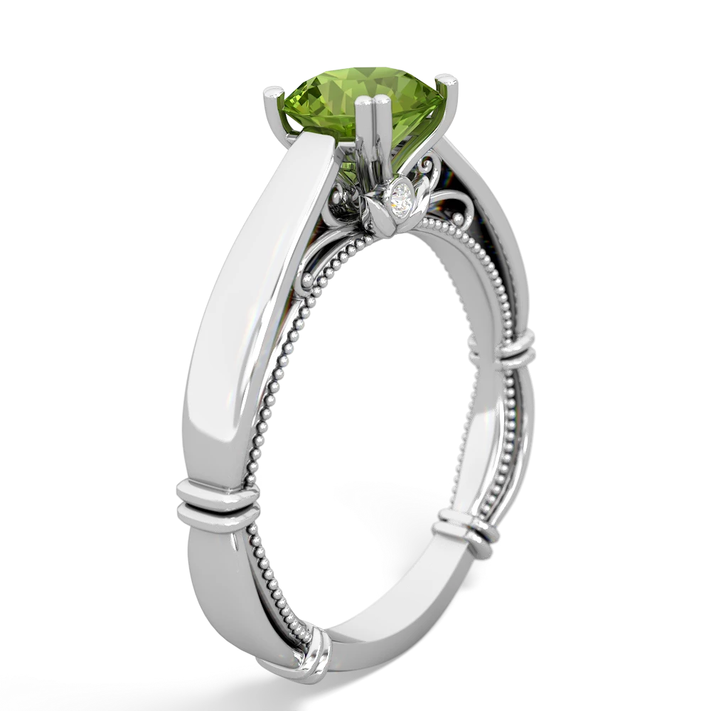 Peridot Renaissance 14K White Gold ring R27806RD