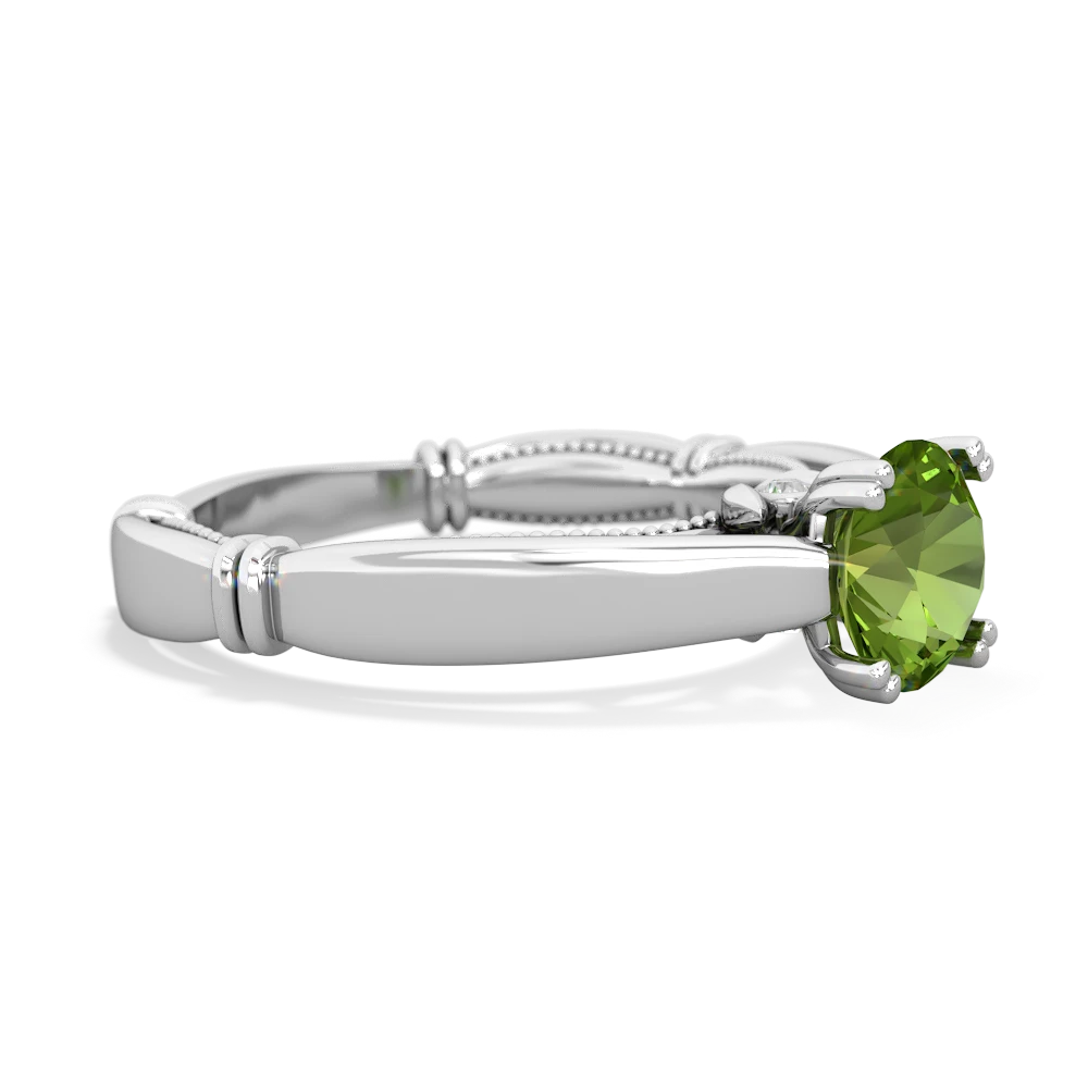 Peridot Renaissance 14K White Gold ring R27806RD