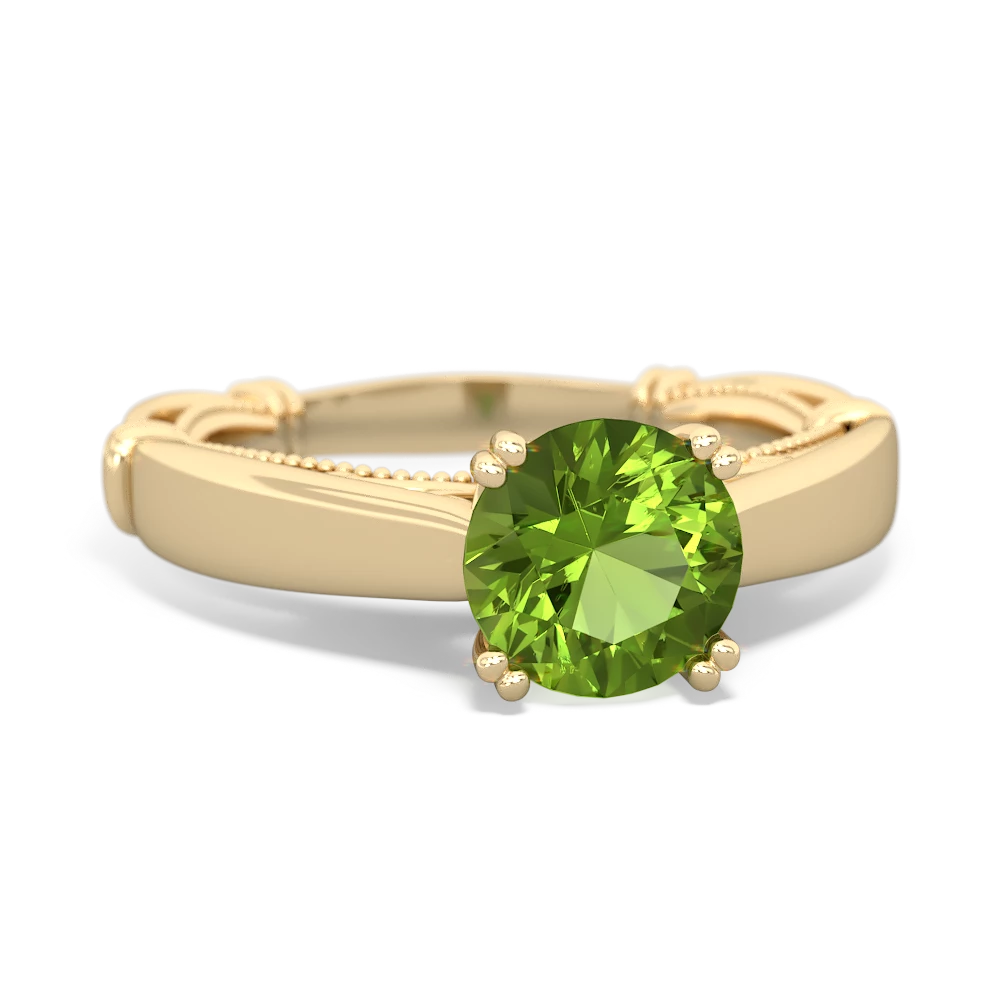 Peridot Renaissance 14K Yellow Gold ring R27806RD