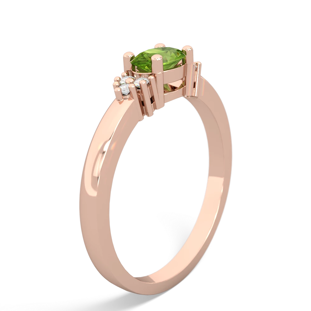 Peridot Simply Elegant East-West 14K Rose Gold ring R2480
