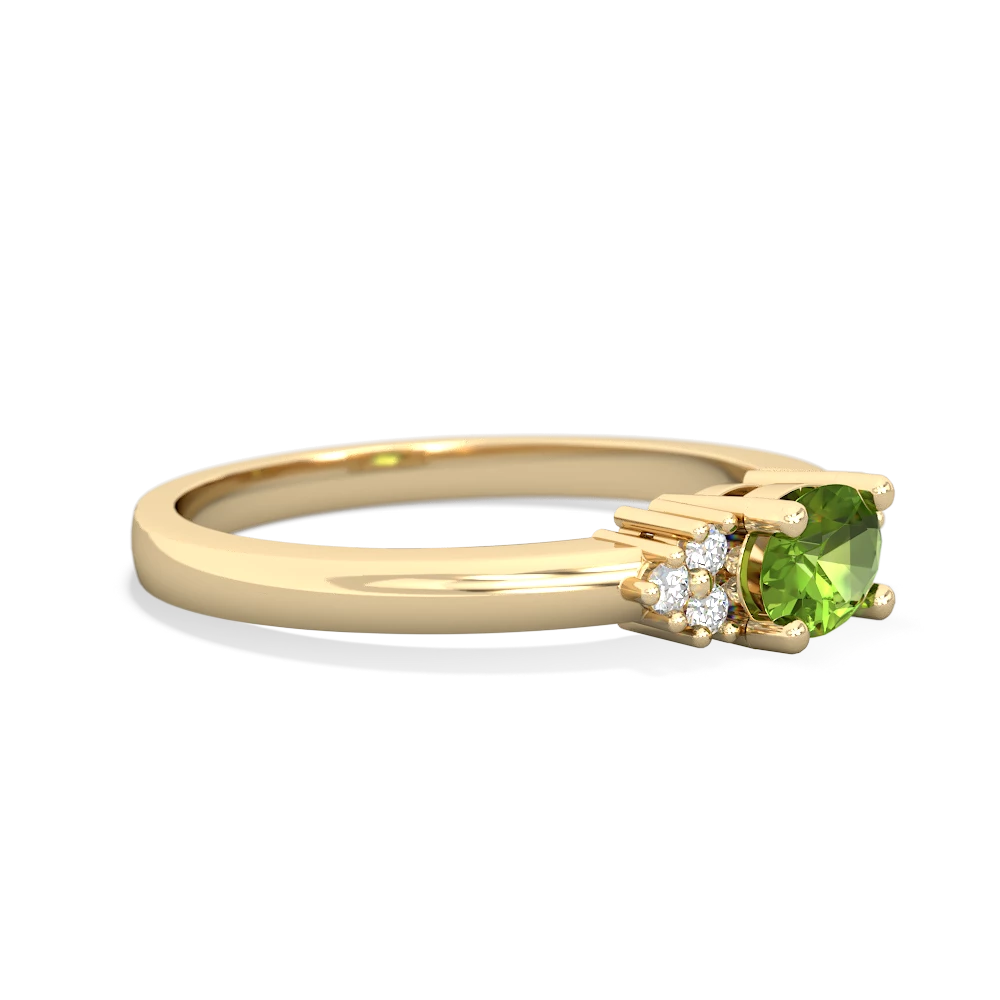 Peridot Simply Elegant East-West 14K Yellow Gold ring R2480