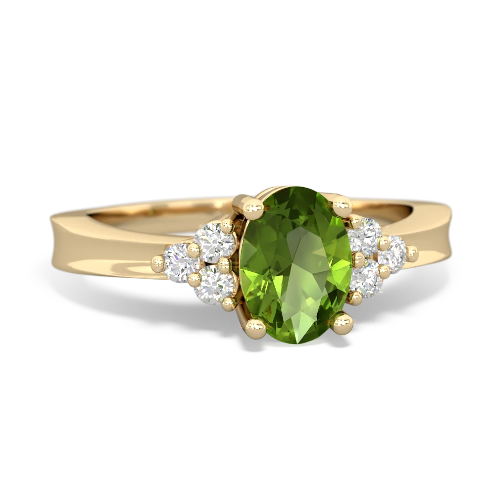 Peridot Simply Elegant 14K Yellow Gold ring R2113