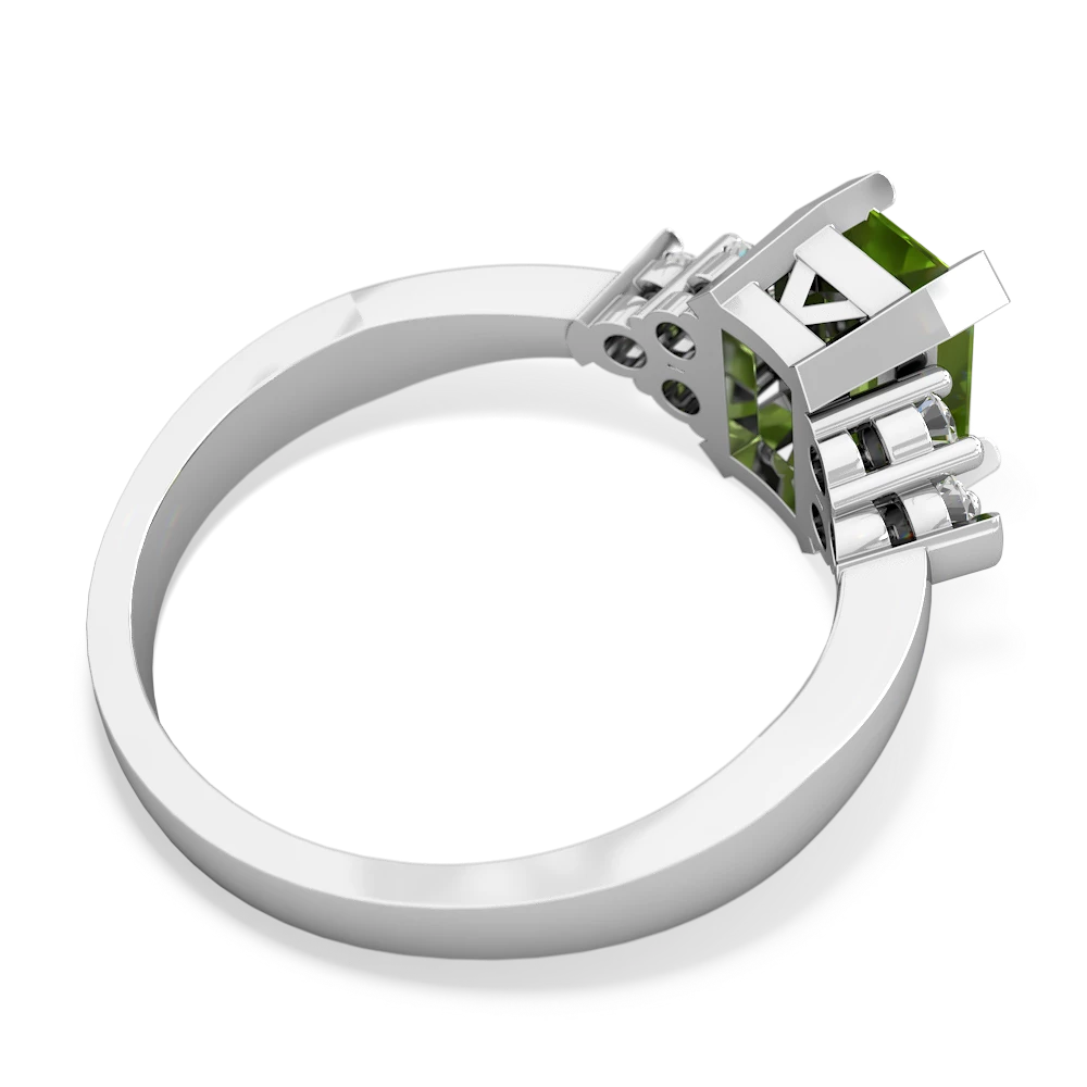 Peridot Timeless Classic 14K White Gold ring R2591