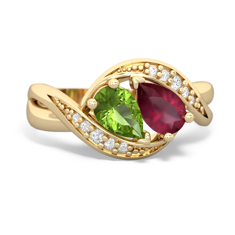 Peridot Summer Winds 14K Yellow Gold ring R5342