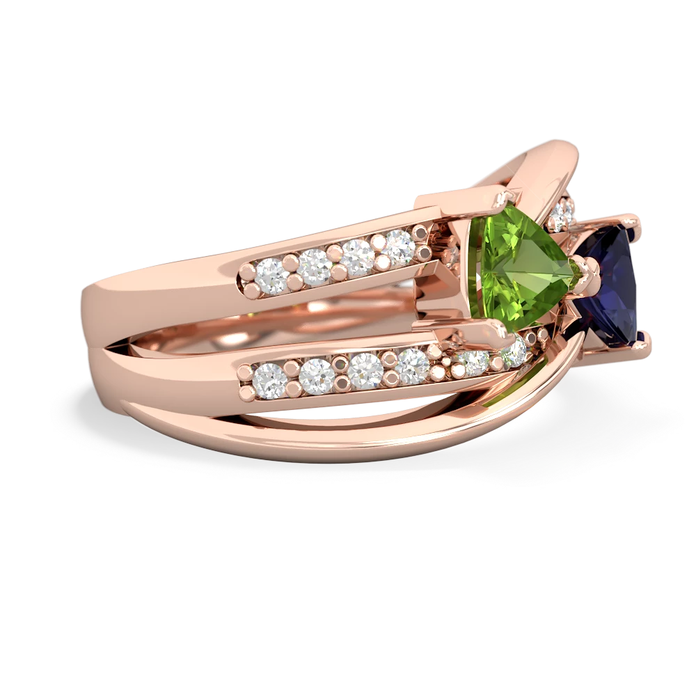 Peridot Bowtie 14K Rose Gold ring R2360