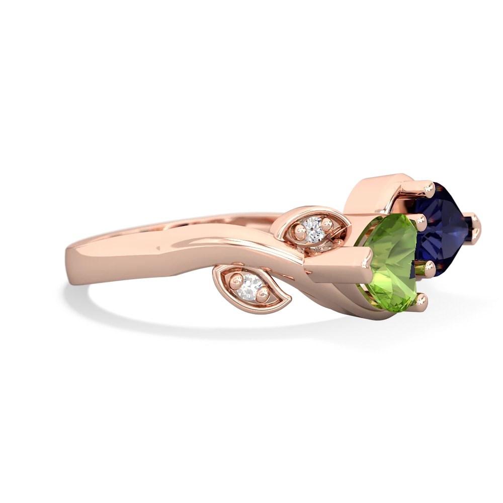 Peridot Floral Elegance 14K Rose Gold ring R5790