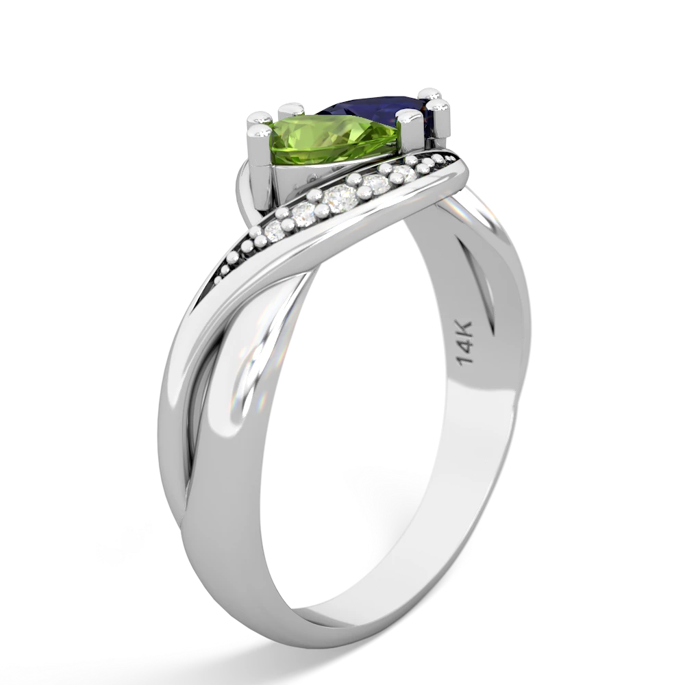 Peridot Summer Winds 14K White Gold ring R5342