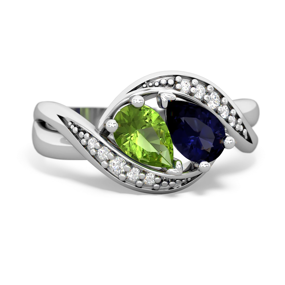 Peridot Summer Winds 14K White Gold ring R5342