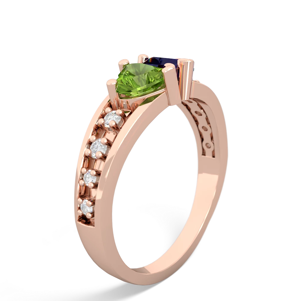 Peridot Heart To Heart 14K Rose Gold ring R3342