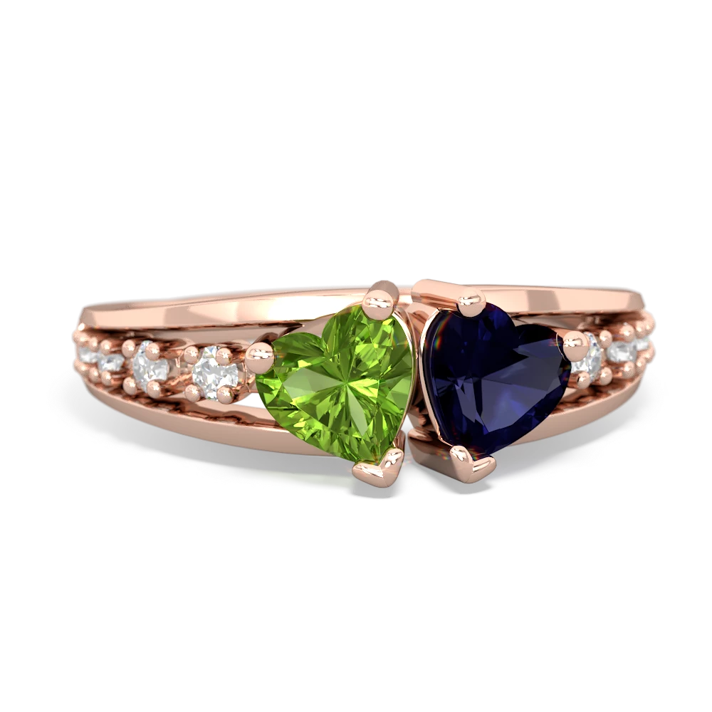 Peridot Heart To Heart 14K Rose Gold ring R3342