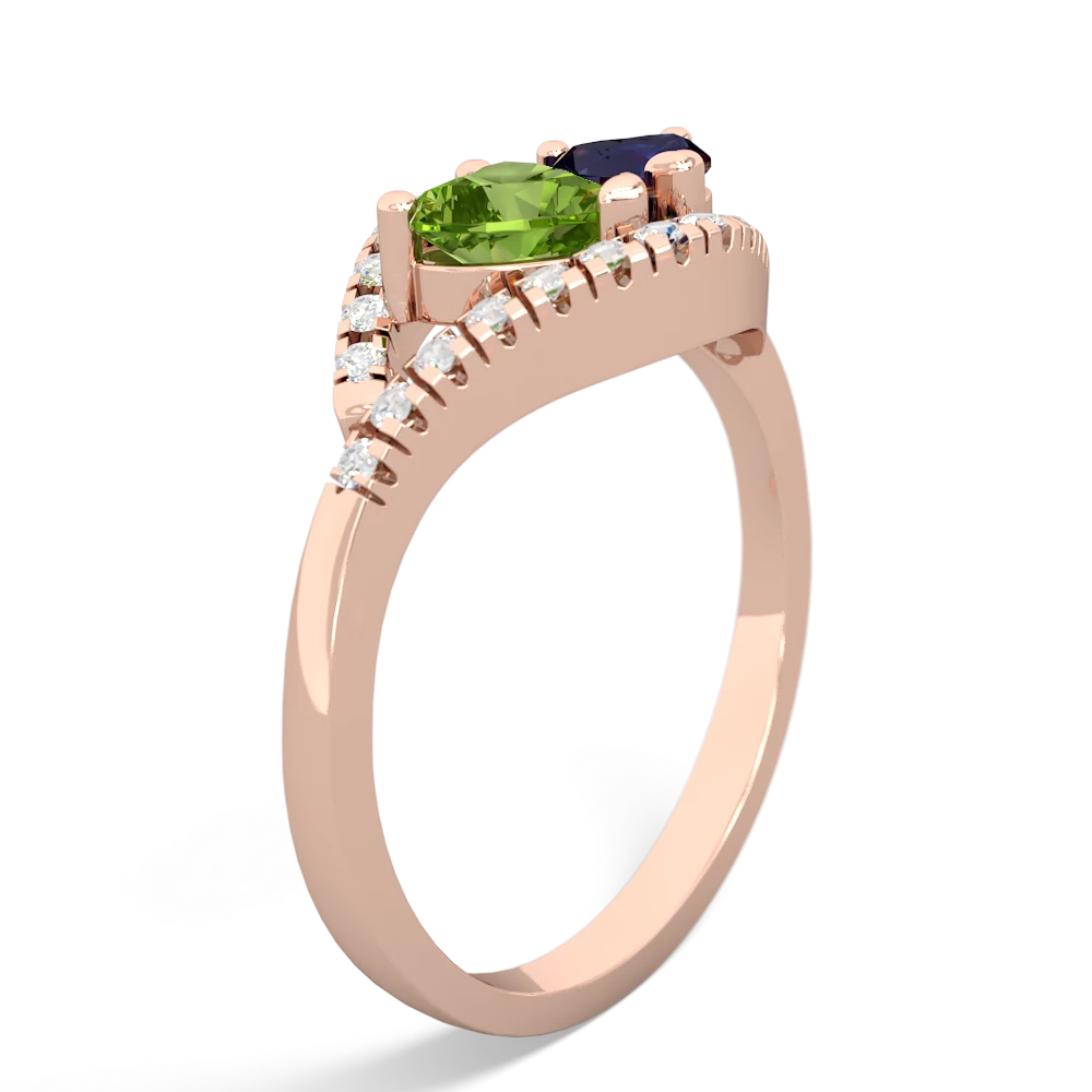 Peridot Mother And Child 14K Rose Gold ring R3010