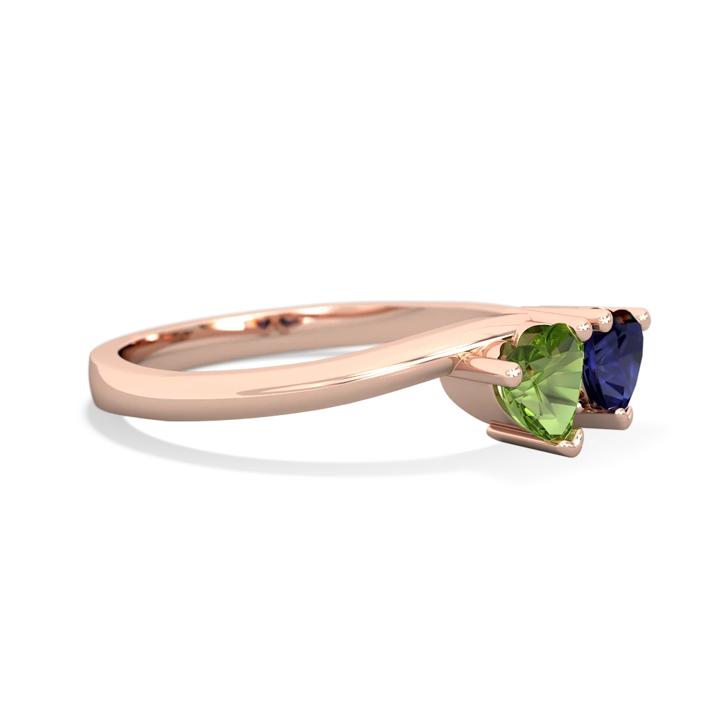 Peridot Sweethearts 14K Rose Gold ring R5260