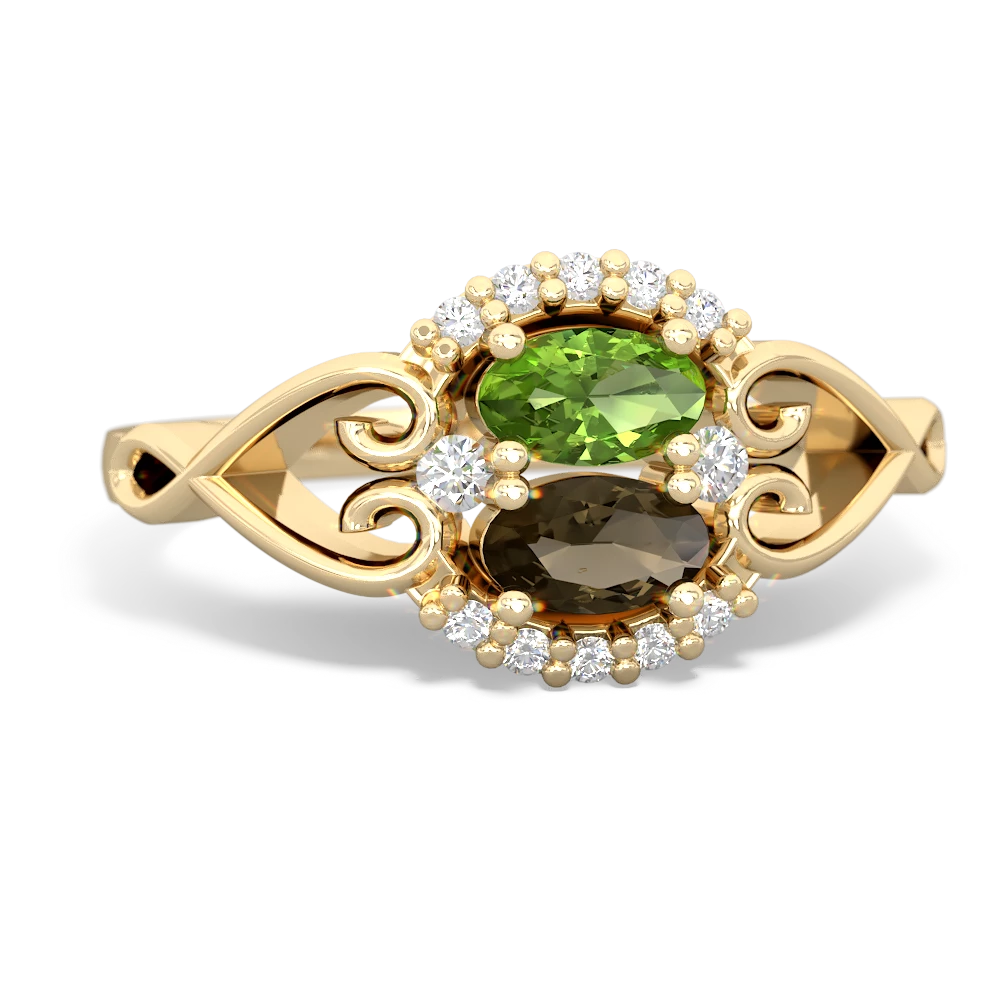 Peridot Love Nest 14K Yellow Gold ring R5860