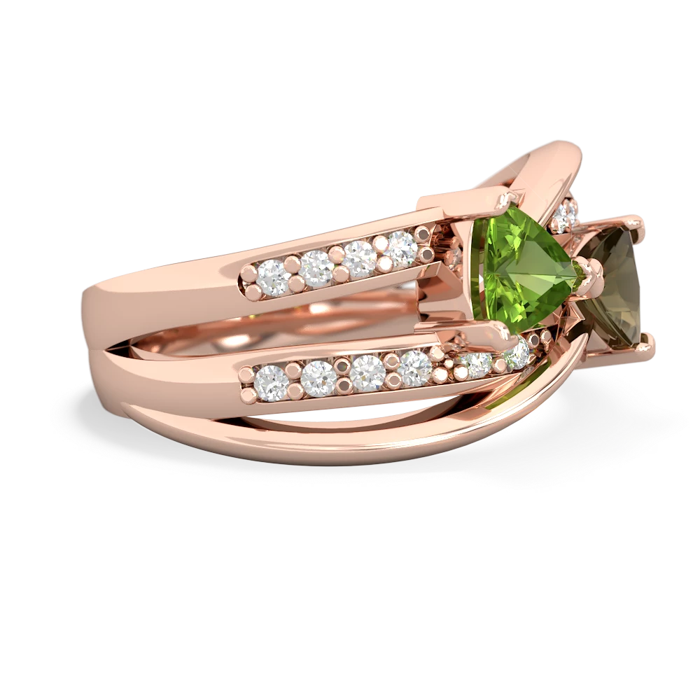 Peridot Bowtie 14K Rose Gold ring R2360