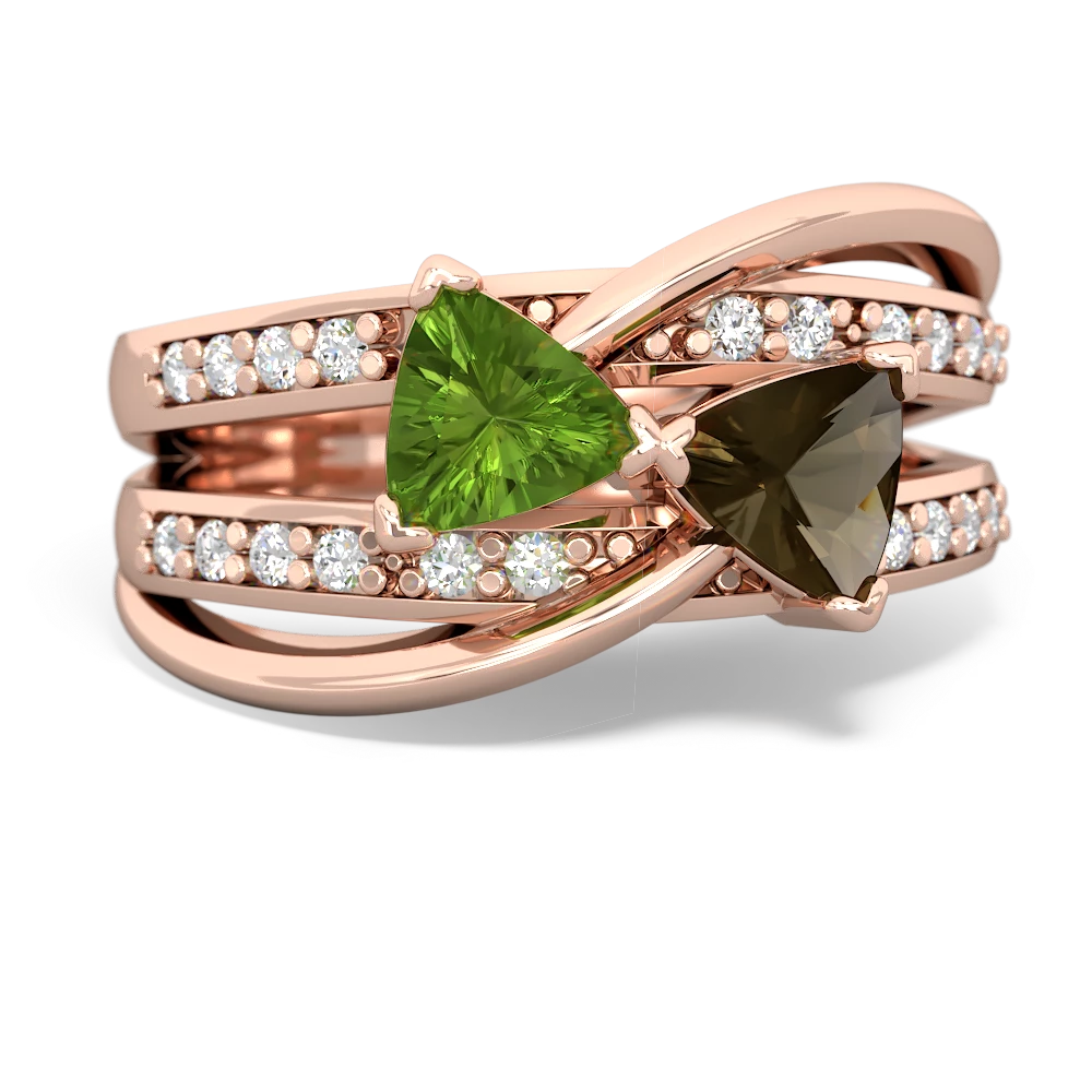 Peridot Bowtie 14K Rose Gold ring R2360