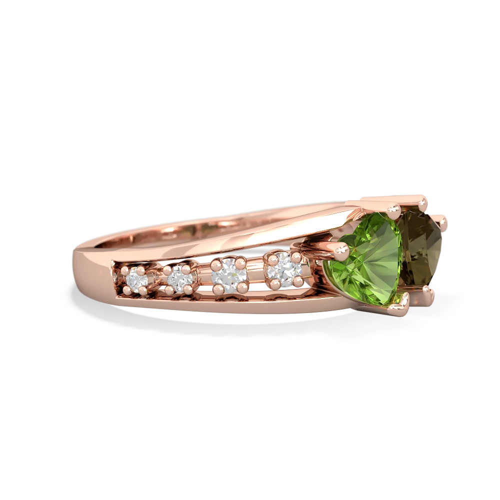 Peridot Heart To Heart 14K Rose Gold ring R3342