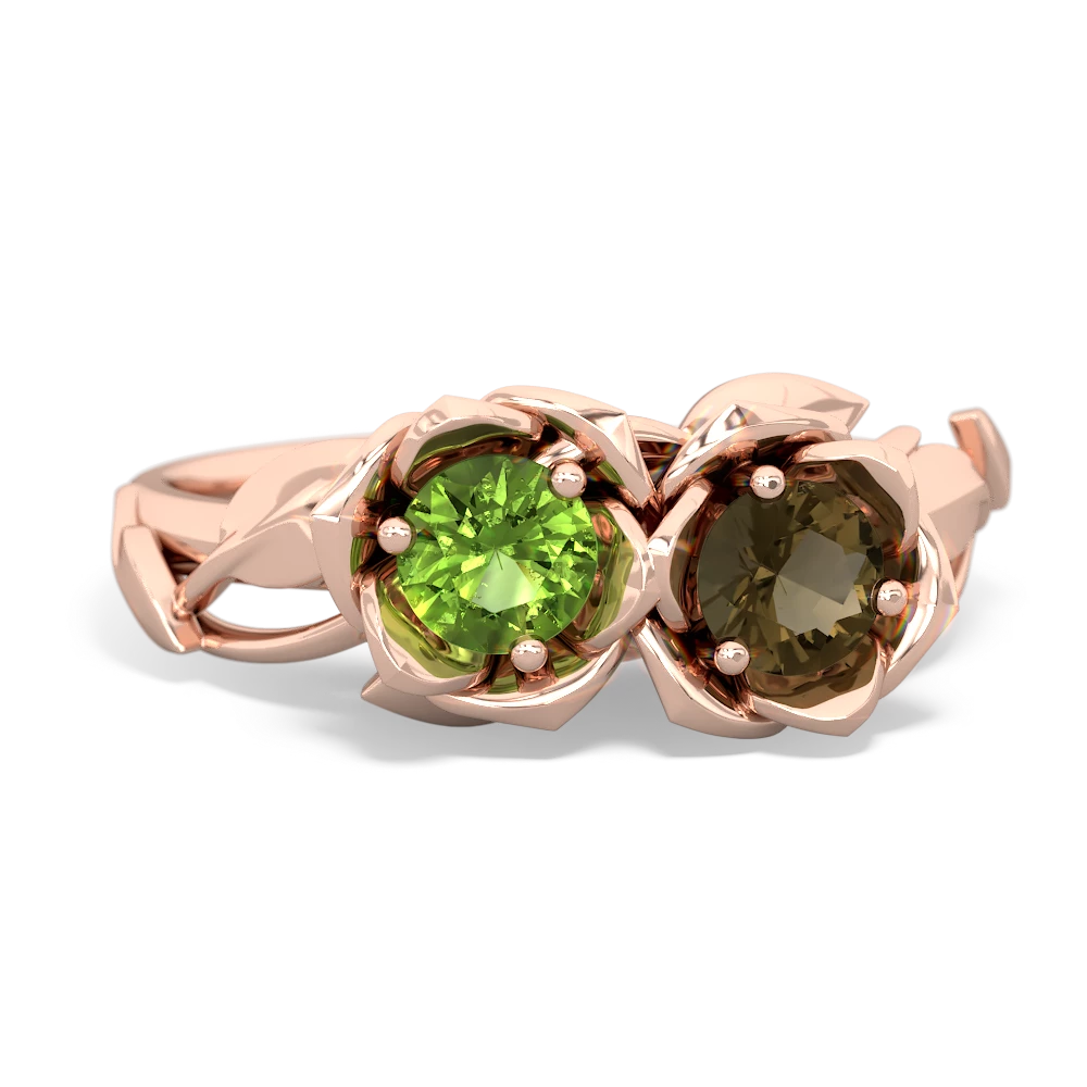 Peridot Rose Garden 14K Rose Gold ring R5510