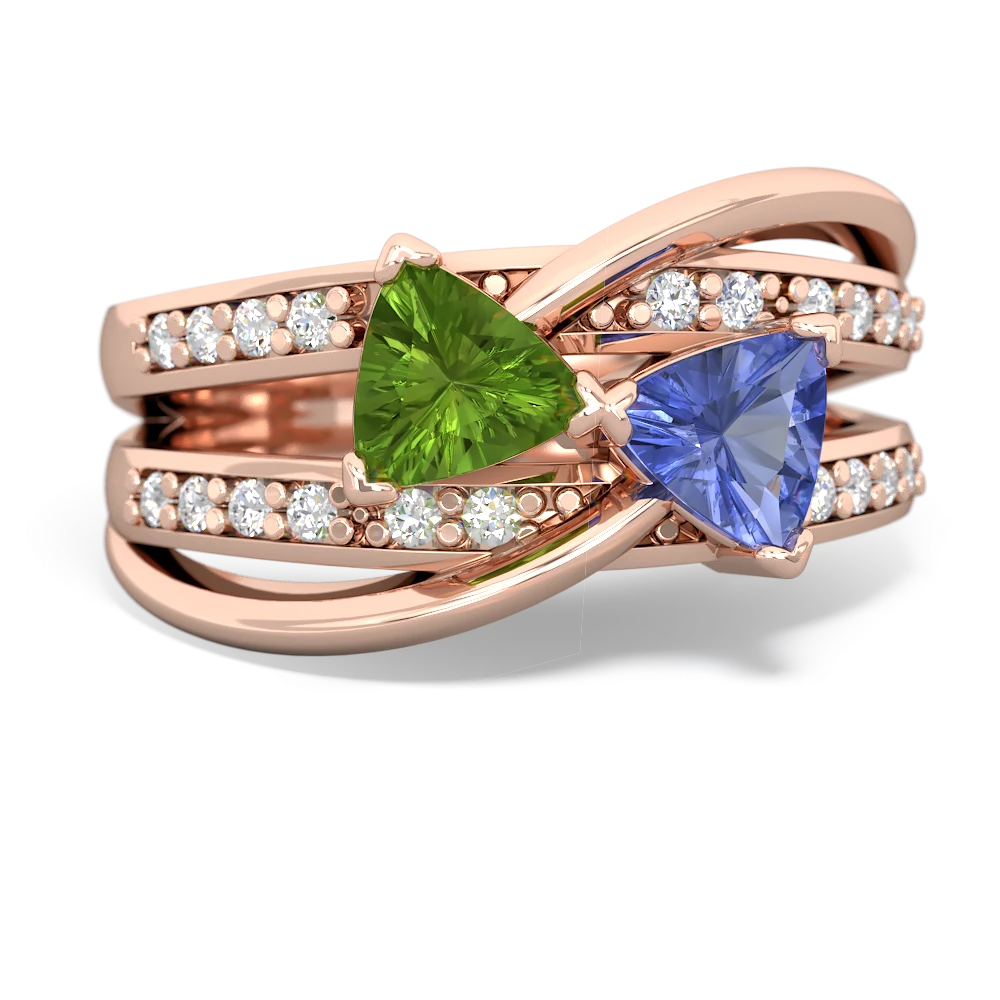 Peridot Bowtie 14K Rose Gold ring R2360