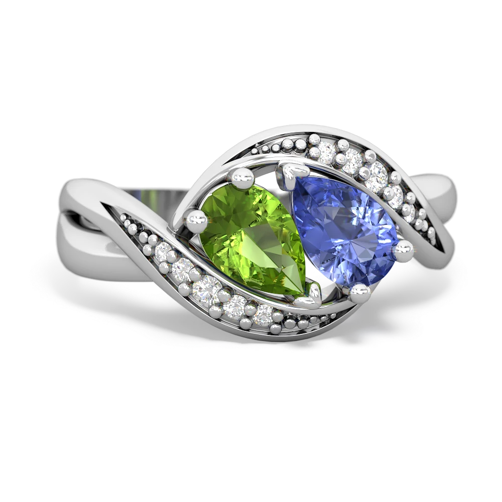 Peridot Summer Winds 14K White Gold ring R5342