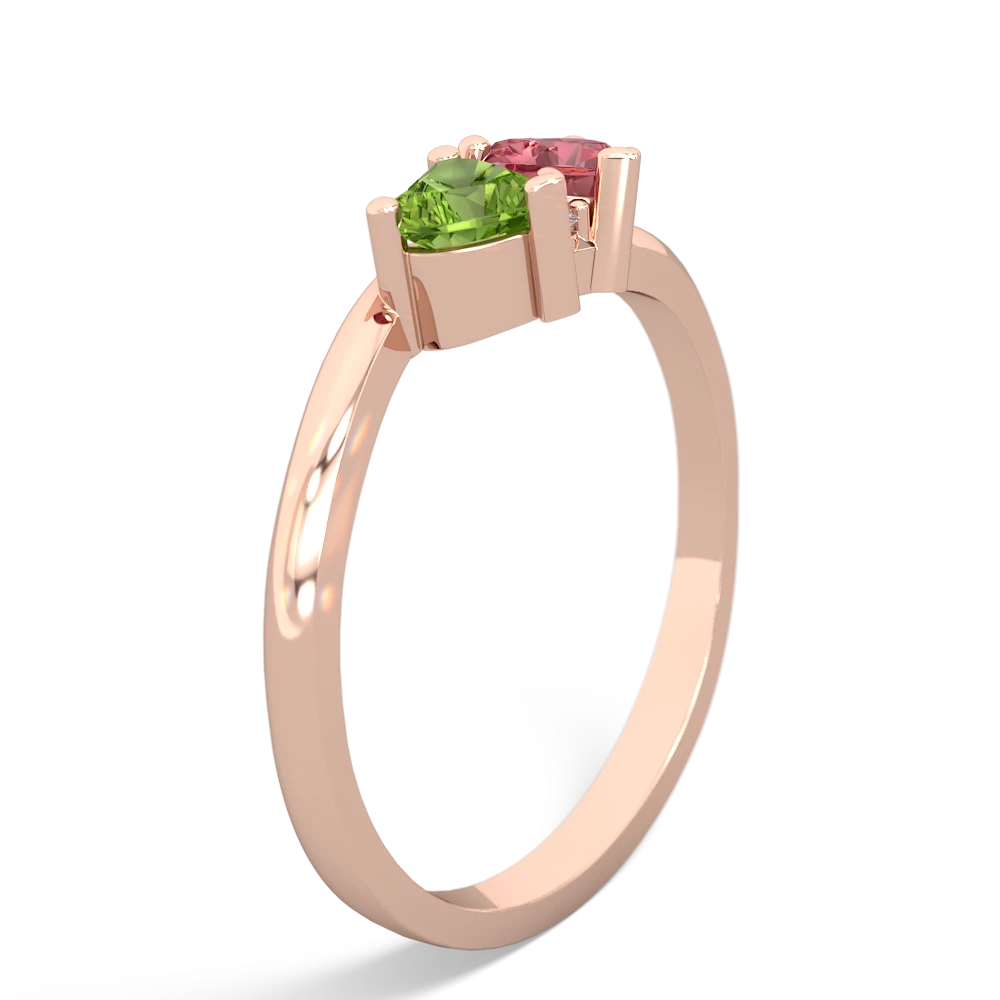 Peridot Sweethearts 14K Rose Gold ring R5260