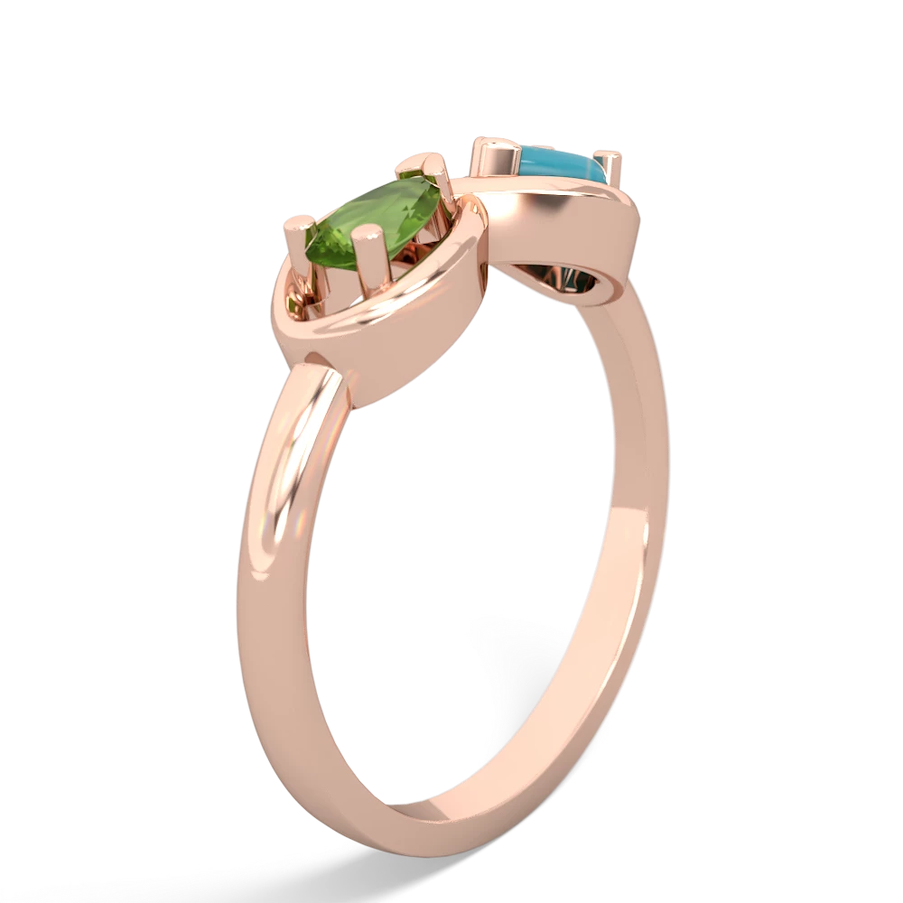 Peridot Infinity 14K Rose Gold ring R5050