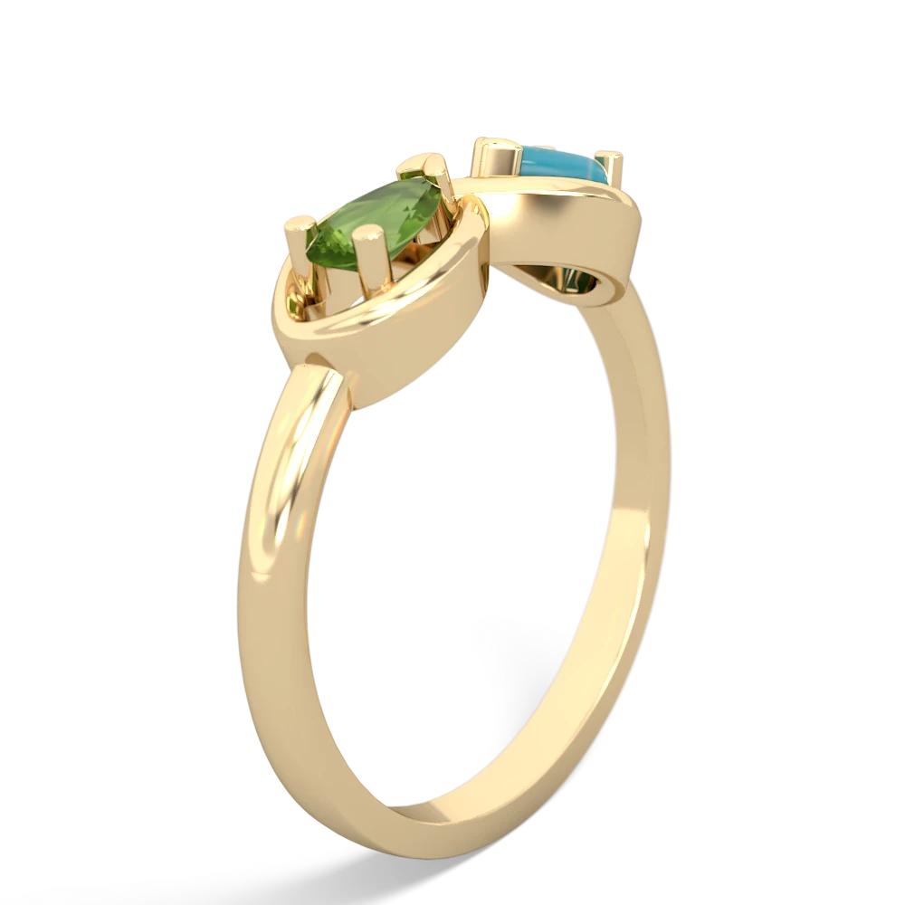 Peridot Infinity 14K Yellow Gold ring R5050