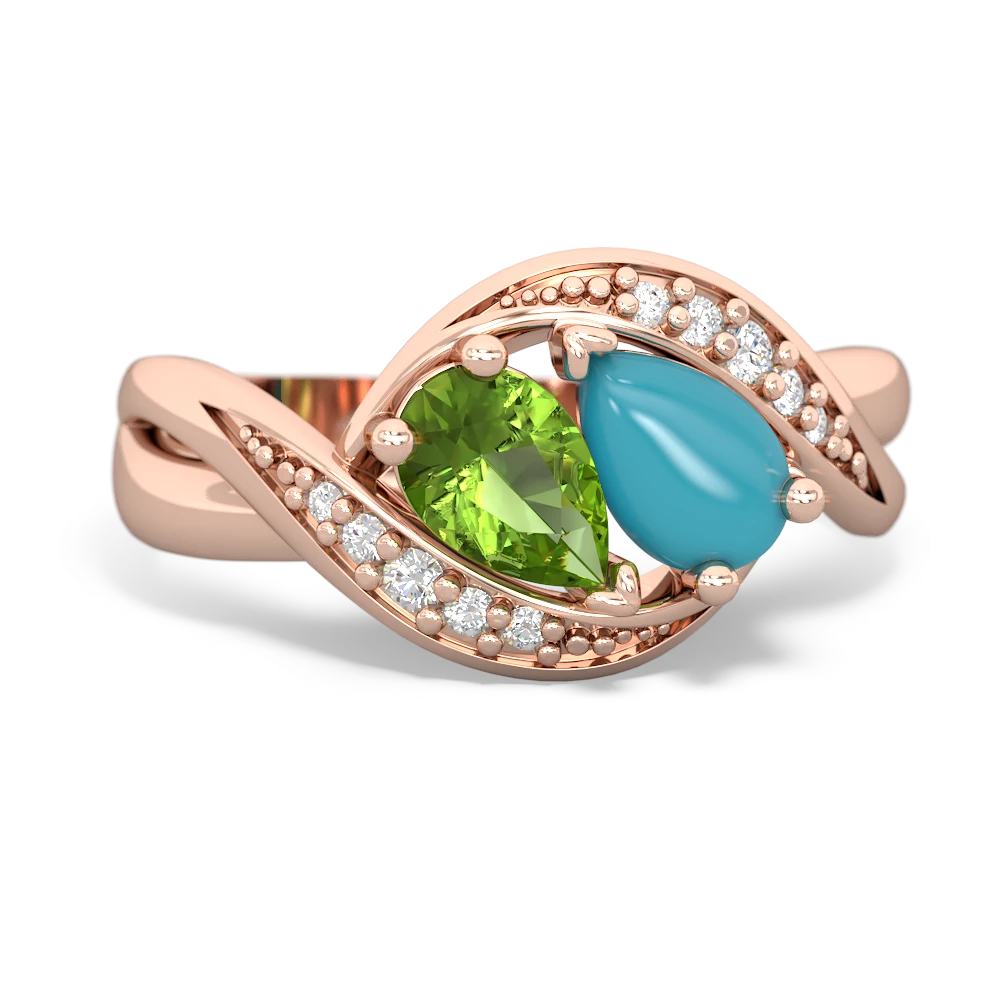 Peridot Summer Winds 14K Rose Gold ring R5342