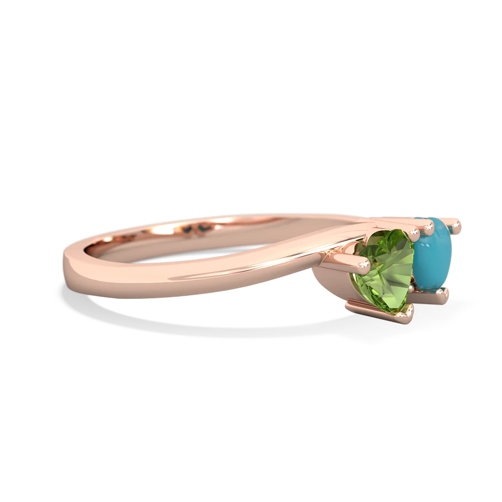 Peridot Sweethearts 14K Rose Gold ring R5260