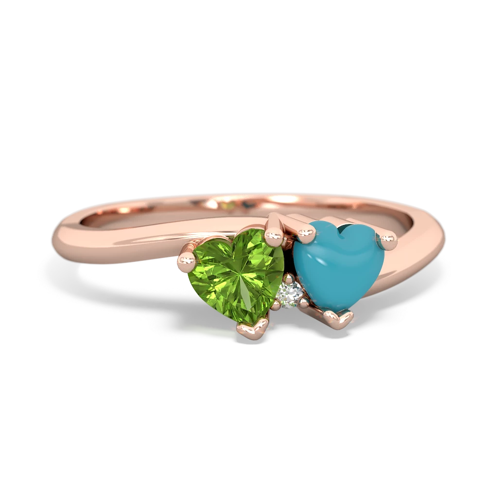 Peridot Sweethearts 14K Rose Gold ring R5260