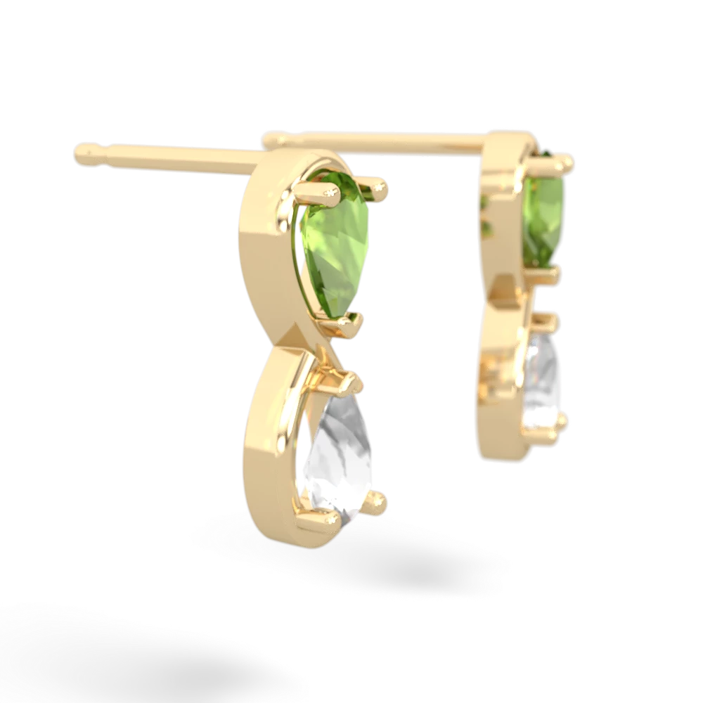 Peridot Infinity 14K Yellow Gold earrings E5050