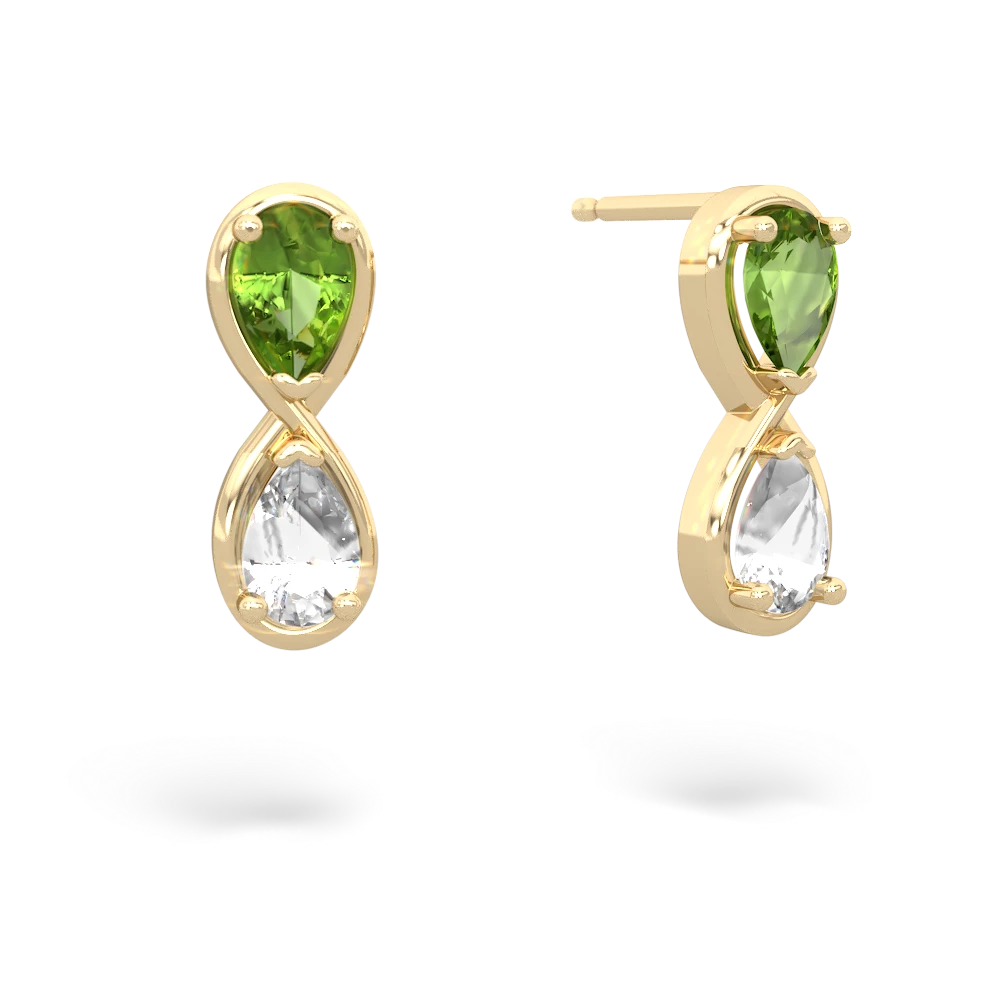 Peridot Infinity 14K Yellow Gold earrings E5050