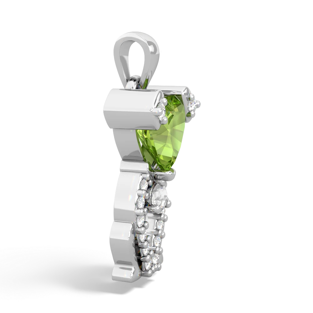 Peridot Puppy Love 14K White Gold pendant P5800