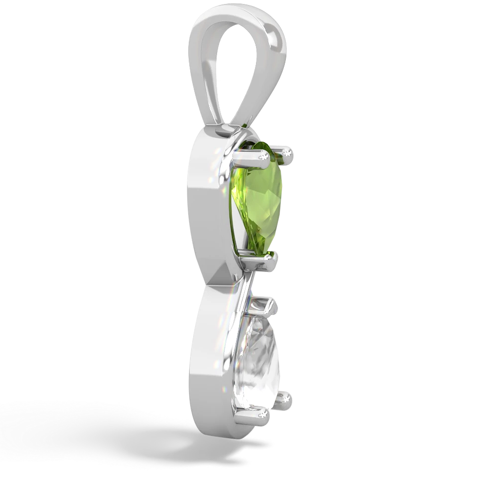 Peridot Infinity 14K White Gold pendant P5050