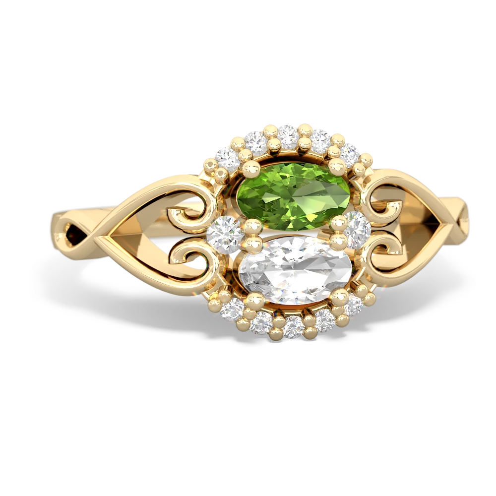 Peridot Love Nest 14K Yellow Gold ring R5860