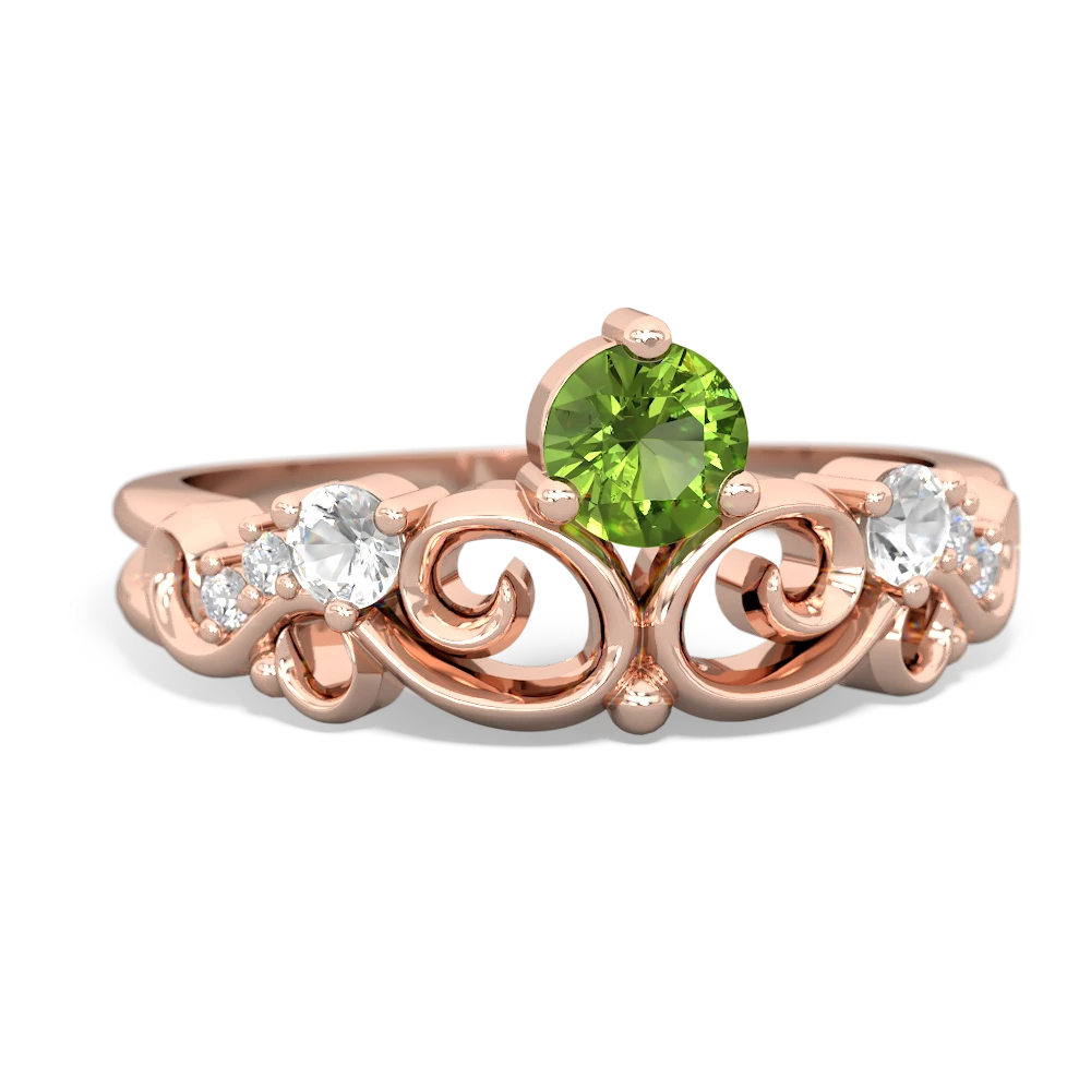 Peridot Crown Keepsake 14K Rose Gold ring R5740