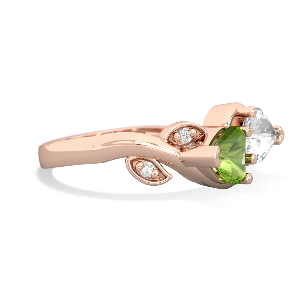 Peridot Floral Elegance 14K Rose Gold ring R5790