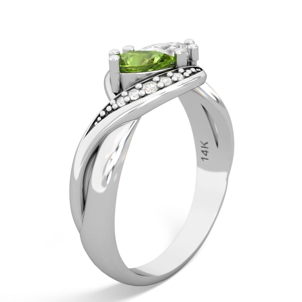 Peridot Summer Winds 14K White Gold ring R5342