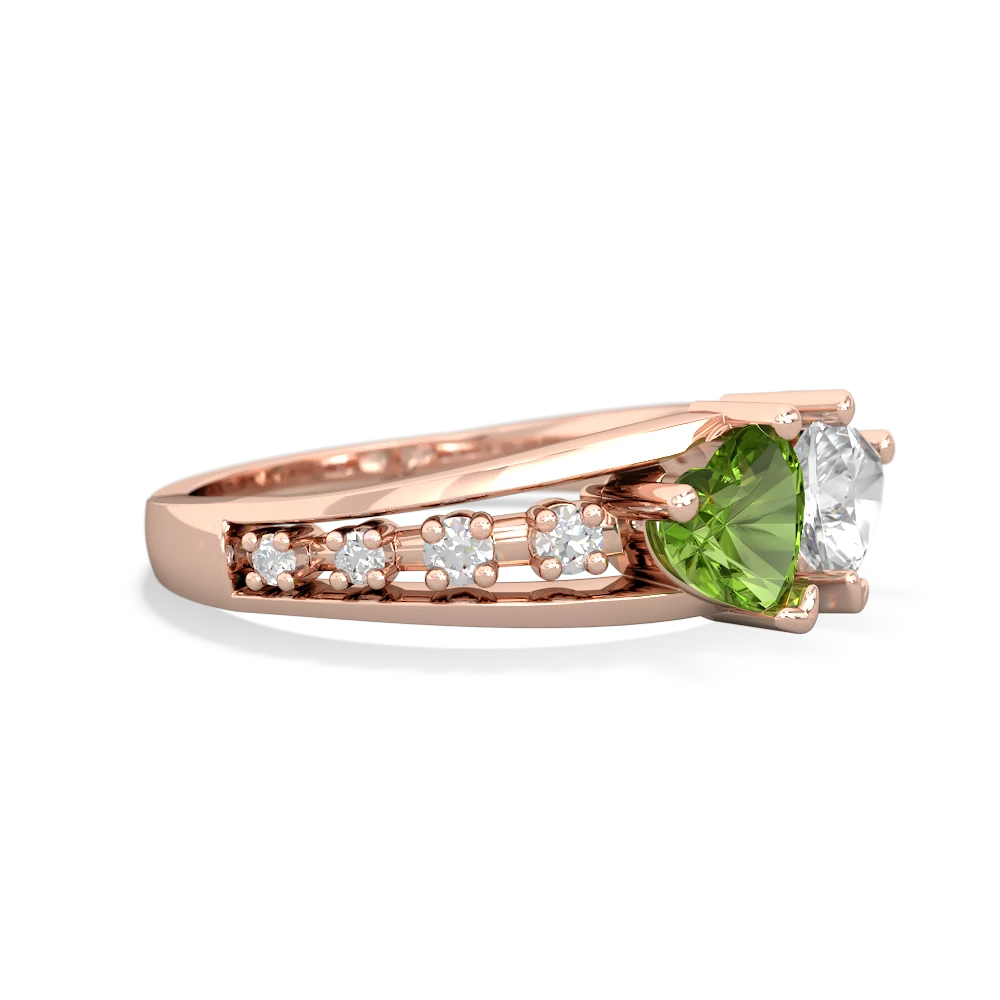 Peridot Heart To Heart 14K Rose Gold ring R3342