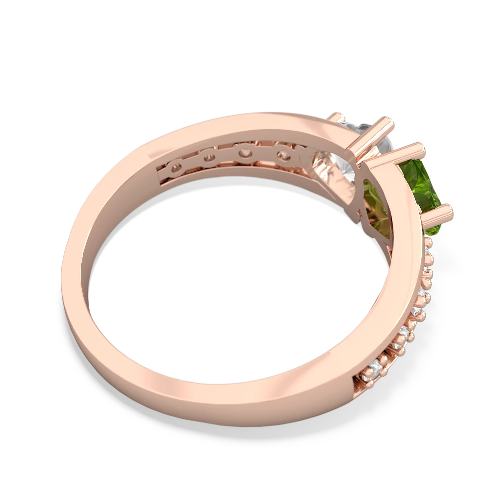 Peridot Heart To Heart 14K Rose Gold ring R3342