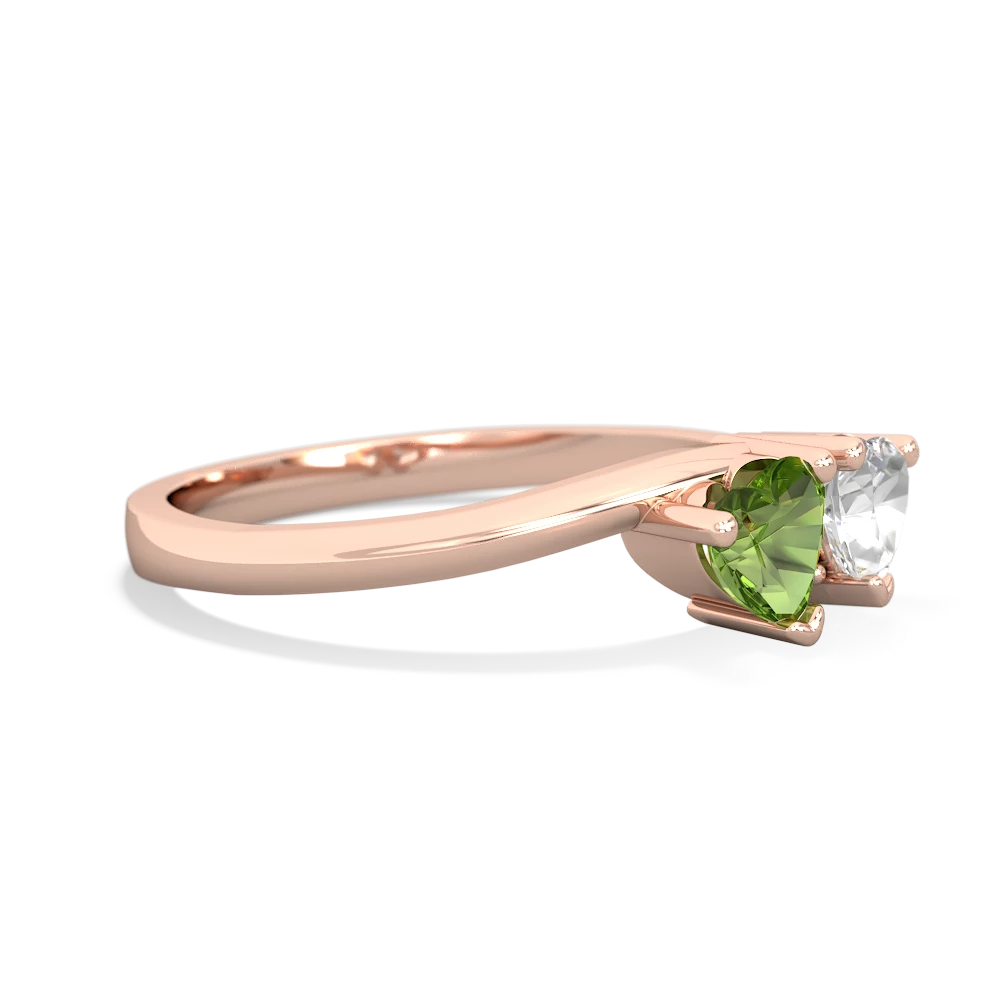 Peridot Sweethearts 14K Rose Gold ring R5260