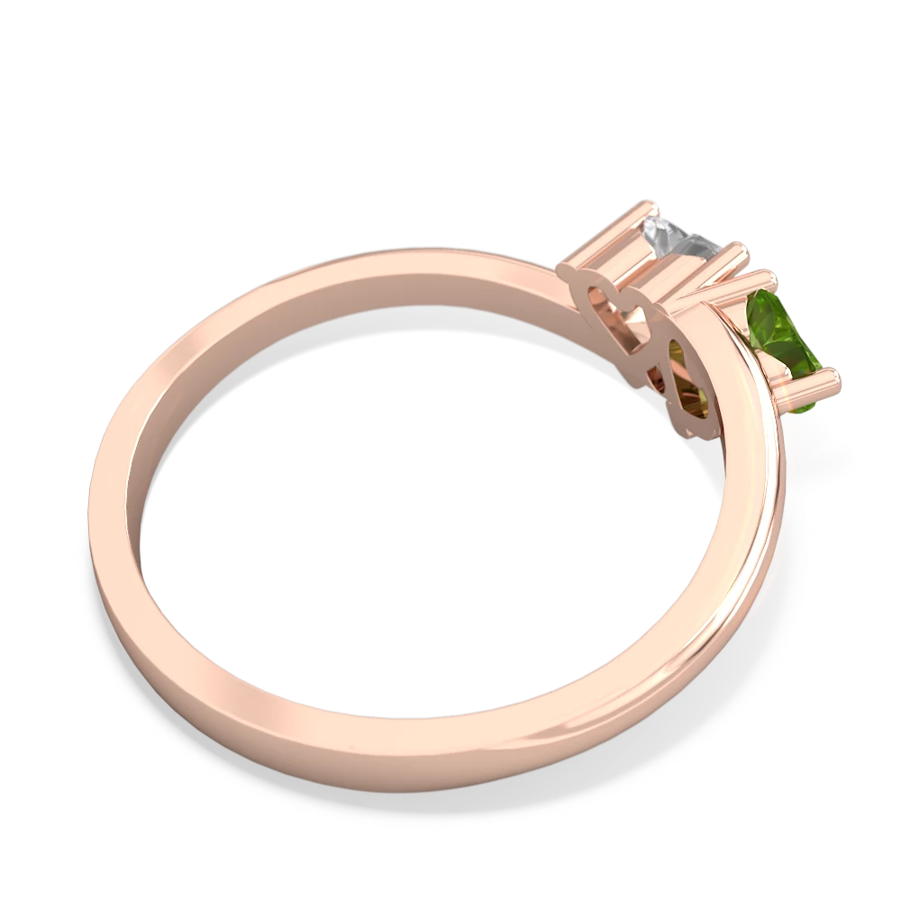 Peridot Sweethearts 14K Rose Gold ring R5260