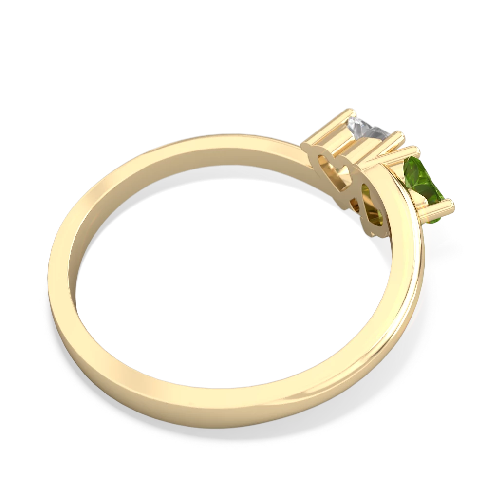 Peridot Sweethearts 14K Yellow Gold ring R5260