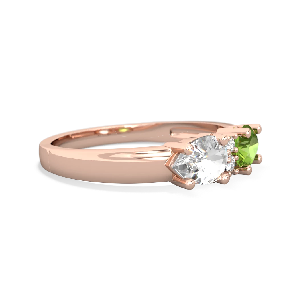 Peridot Pear Bowtie 14K Rose Gold ring R0865