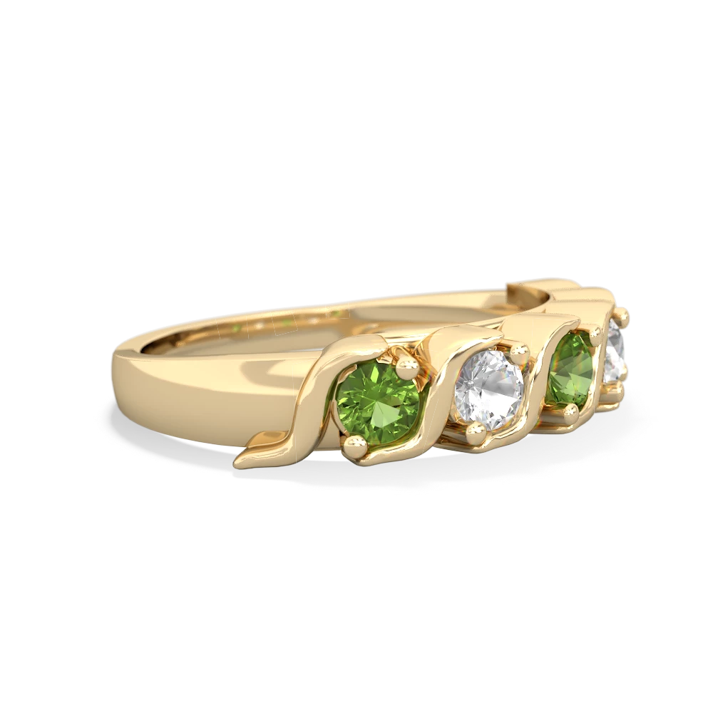 Peridot Anniversary Band 14K Yellow Gold ring R2089