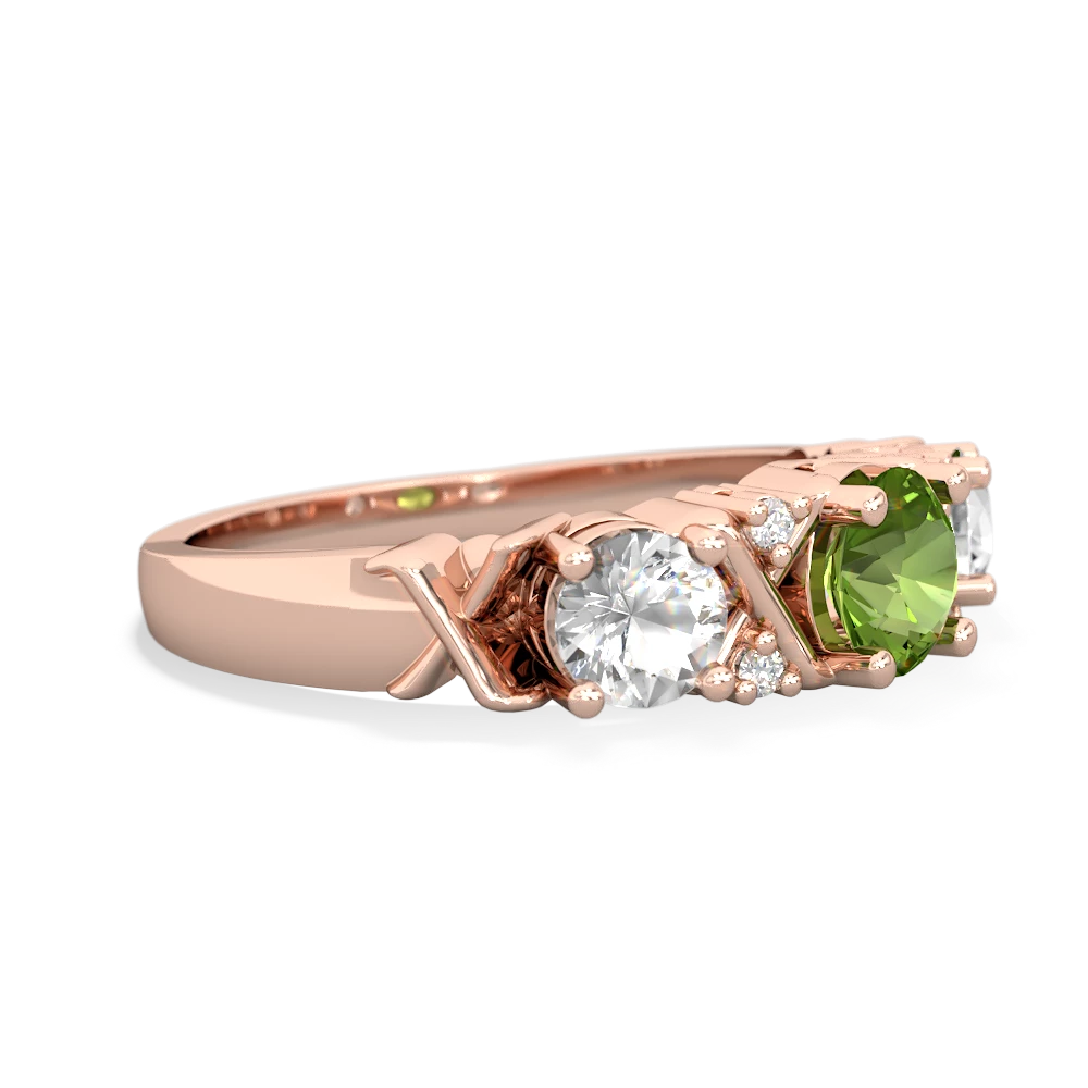 Peridot Hugs And Kisses 14K Rose Gold ring R5016